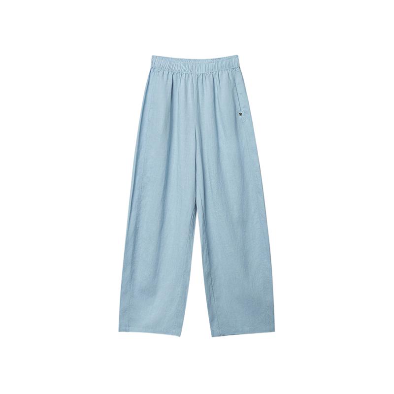 

Old Money Relaxed Lyocell Linen Summer Pants - Super Drape, Elastic Waist, Small Curved Leg Large