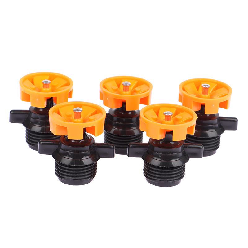 2Pcs  Plastic 4-Point Unobstructed Flywheel Nozzle, Garden Atomizing Agricultural Irrigation Nozzle, Automatic Rotating Nozzle