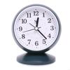 62KD Stylish Quiet Alarm Clock with Arabic Numerals Battery Operated No Ticking Analog Desk Clock for Children Bedroom