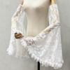 Luxurious Sunscreen Long Tulle Sleeves Thin Breathable Sheer Bridal Gloves Lace Detachable Sleeves Wedding Party
