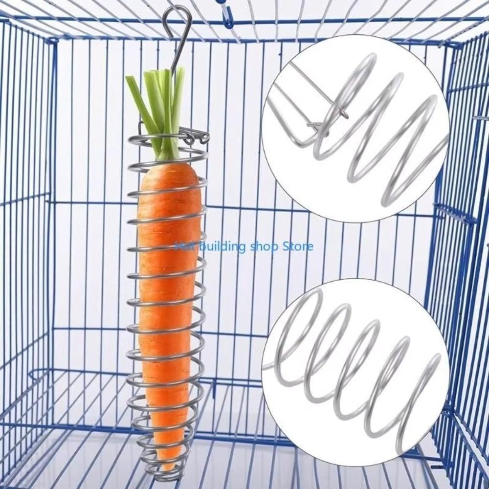 Stainless Steel Parrot Forager Feeder Seed Holder Durable Construction Vegetable Fruit Feeder Hanging Basket Food Container