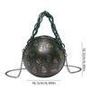 2025 New European & American Halloween Funny Skeleton Chain Crossbody Bag Gothic Style Shoulder Small Round Bag
