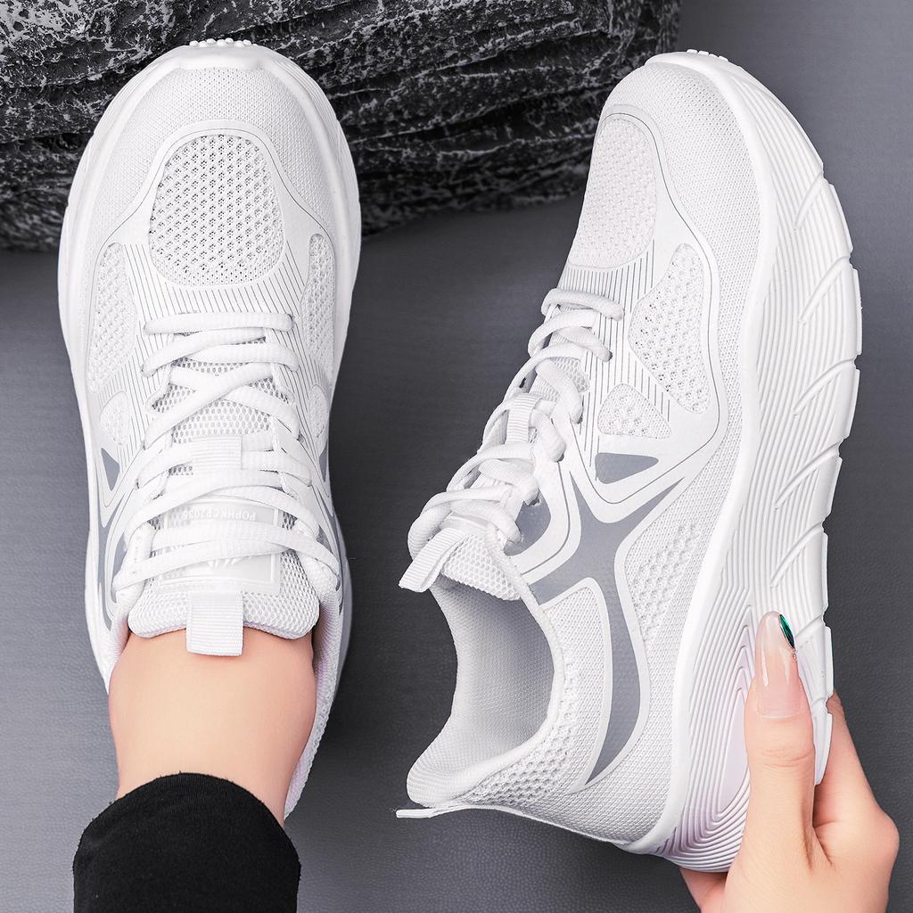 Shoes women's shoes versatile new sports shoes flying woven mesh shoes 2025 shallow mouth lightweight casual shoes comfortable women's shoes