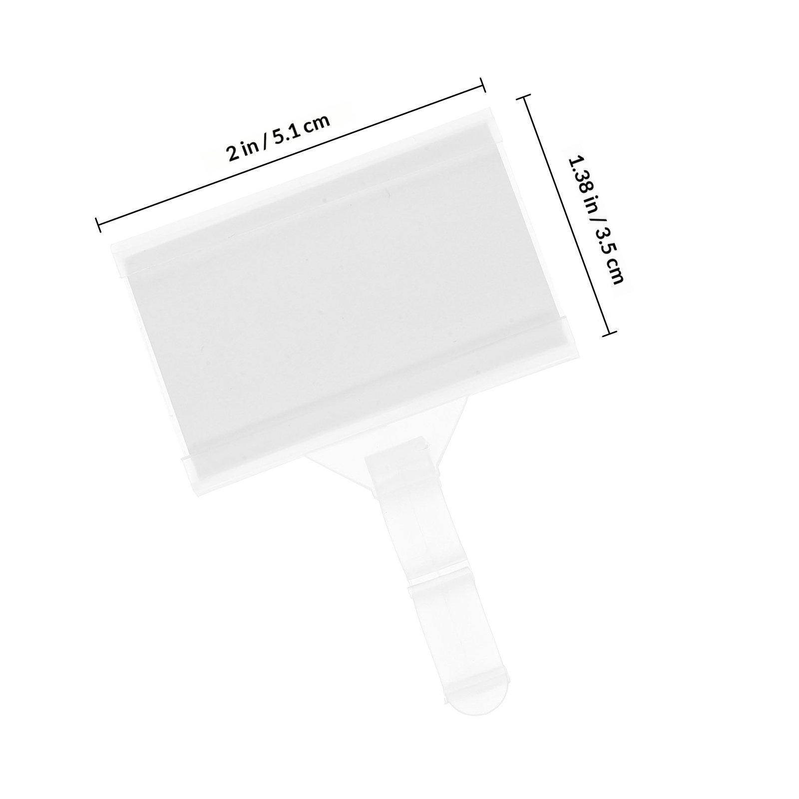 20Pcs Hook Style Hanging Shelf Label Holder Plastic Tag 76x35mm for Supermarket Retail Store Price Display Shelf Label Holder