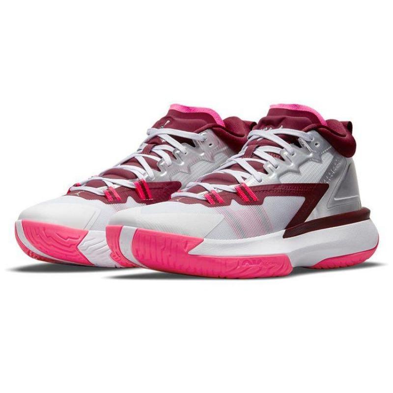 Jordan Zion 1 PF Marion unisex mid-top basketball shoes silver white pink domestic version DA3129-100