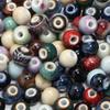 10pcs/lot 10mm Ceramic Round Beads Colorful Big Hole Loose Spacer Porcelain Beads For DIY Handmade Bracelet Necklace Accessories