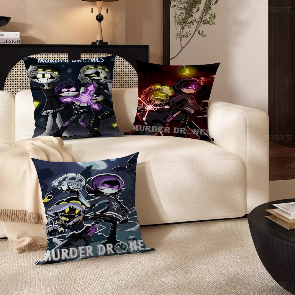 M-Murder Drones Cushion Cover Decorative Pillow Sofa Home Decor Case Pillow Cases