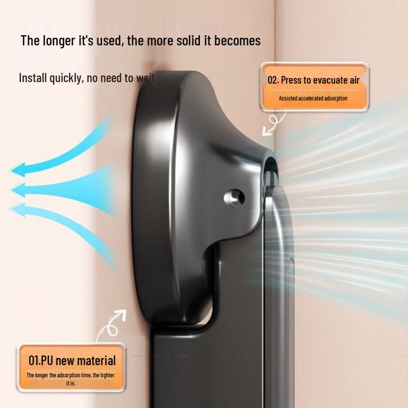 Invisible Folding Suction Cup Drying Rack: No-Drill Retractable Solution for Indoor or Balcony Clothes Drying