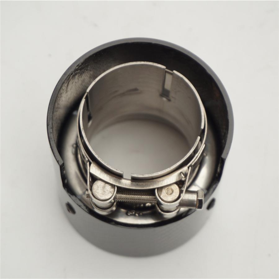 Brand New Car Carbon Fiber Exhaust End Tail Tips 60mm in