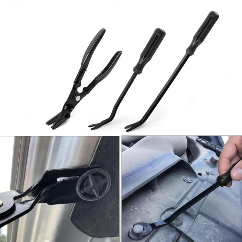 3Pcs New Auto Trim Removal Pry Tools Car Door Panel Dashboard Repair Kit Car Clip Pliers Set Fastener Removal Tool