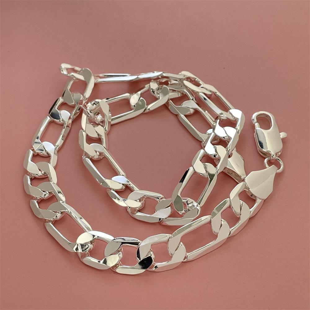 2026 European and American Jewelry Plated 925 Silver 12MM Ferrero Necklace 40-75CM 12MM*40CM