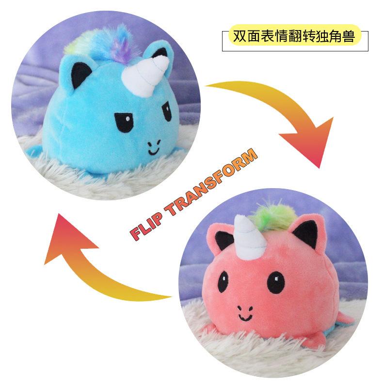 

Cute Flip Unicorn Doll Plush Toy Double-Sided Flip Unicorn Doll Children S Soothing Doll 15cm（0.05kg）