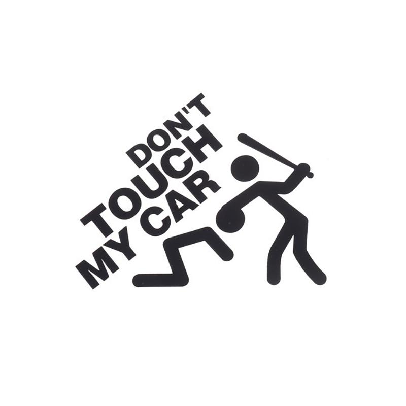 1pc Car Sticker Don't Touch My Car Creative Funny Reflective Car Decoration Stickers Car Window Accessories Car Body Decal