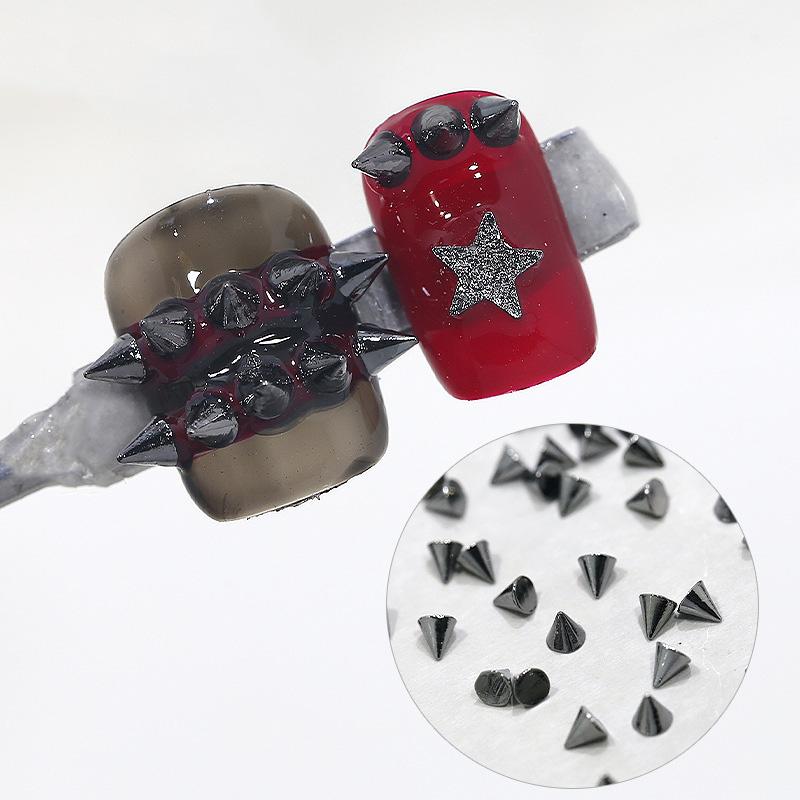 100/1000Pcs Punk Metal Rivet Nail Charms 1.5/2/3Mm Cone Black Silver Gold Studs Nail Jewels Decoration Diy Crafts Manicure