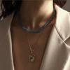 Bohemian Temperament Fresh Opal Beaded High-End Strong Chain Niche Personality Trend Versatile Necklace