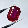 Natural Red Ruby Loose Gemstone 10.55 ct Emerald Cut for Jewelry Making and Gem Collections