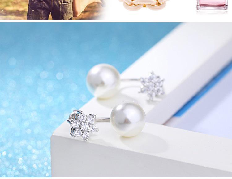 Zhao Liying Guochao Silver Plated Snowflake Earrings - Two Styles In One