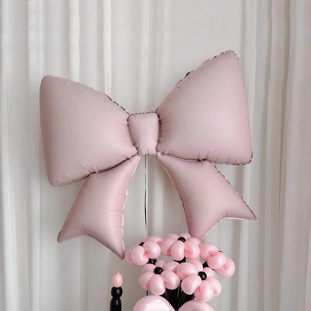 Reusable Pink Bow Balloon Set Themed Parties Photo Props Latex Balloon Set Large Wedding Decoration Balloon