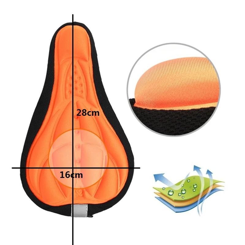 Bike Cycling Saddle Thickened Extra Comfort Bicycle Seat Silicone 3D Gel Pad Bicycle Cushion Cover Mountain Bike Seat