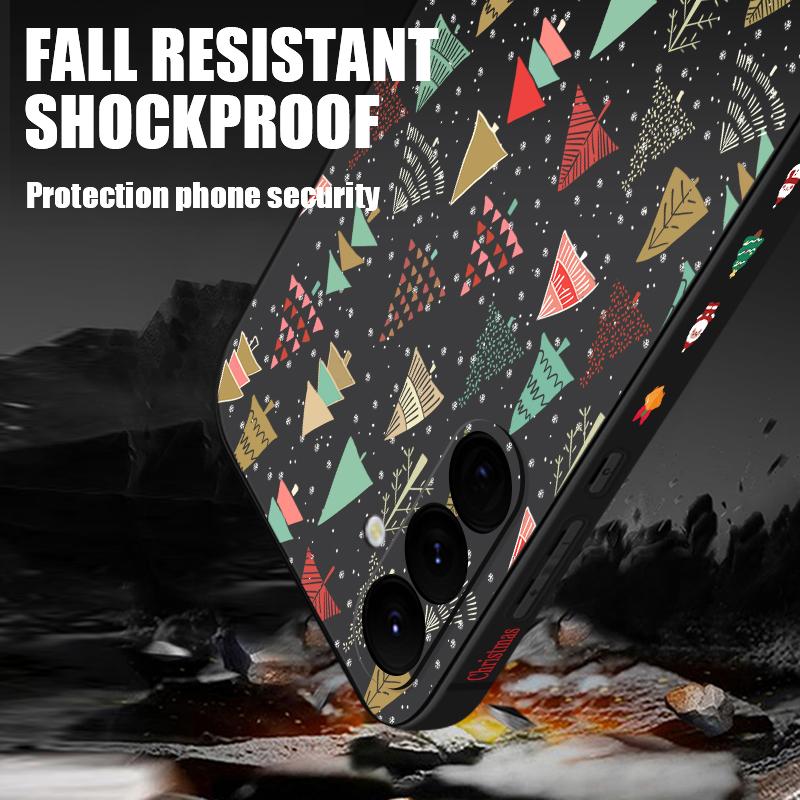 Christmas Phone Case For Samsung Galaxy A56 A17 A26 A16 A36 A55 A54 A53 A15 S24 S25 FE S25 S22 S23 Ultra Shockproof Lanyard Cover