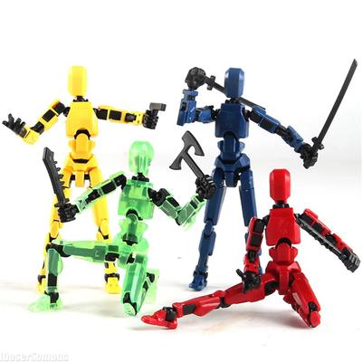 3D tištěný vícekloubový pohyblivý robot s tvarovým posunem manekýn Lucky 5 postav figurky Hračky Hra pro rodiče a děti Hra pro děti Dárky