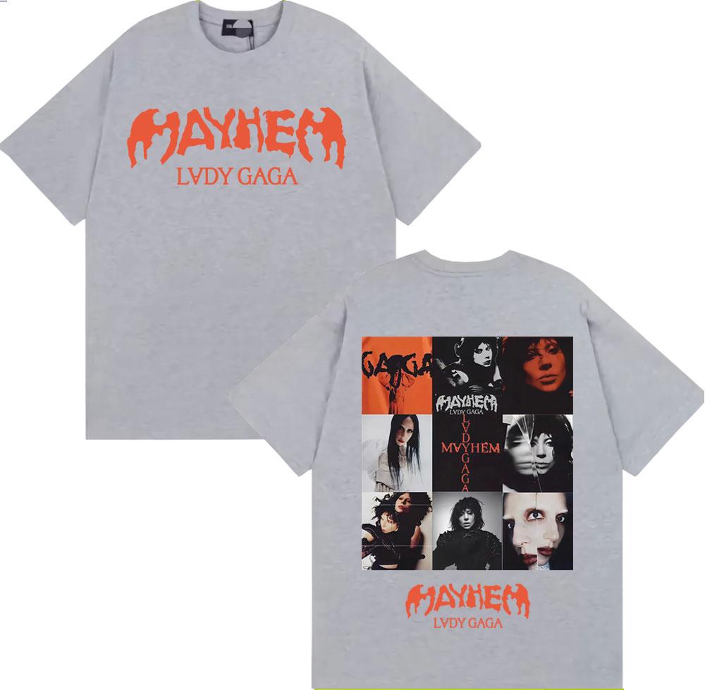 Lady Gaga Mayhem New Album 2025 Tour Tshirts Unisex Women Fashion Aesthetics T Shirt Casual Cotton Short Sleeve Tshirt Streetwear