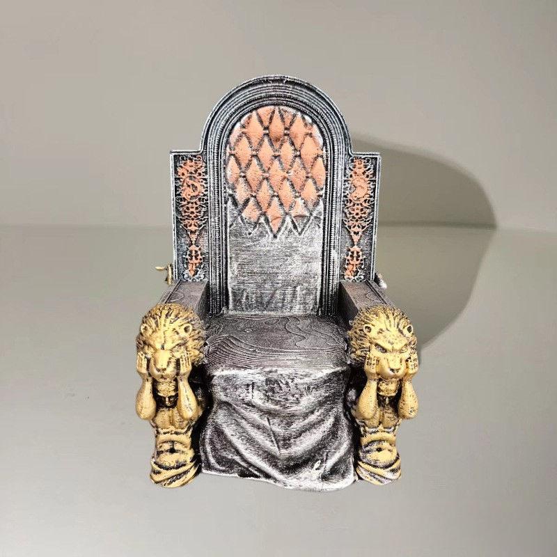 

Lion Throne Resin Crafts Ornament Halloween Decoration Skull Figure Seat