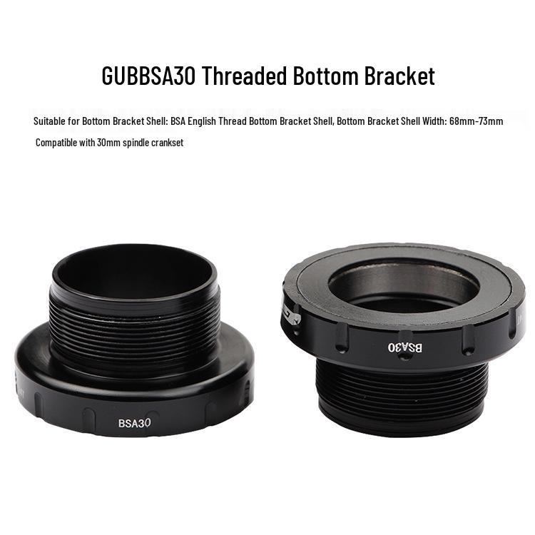 GUB BSA30 English Thread Bottom Bracket for BB30/PF30/386 Cranksets/ROTOR BSA30 Bottom Bracket чёрный