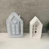 DIYs Castings Molds Candlestick Candle Holder Silicone Handicraft Molds 3D House Tealight Holder Molds Home Decorations