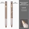 Geometric Metallic Crinkle Pen Crunchy Sensory Pen Morphing Ballpoint Pen for Stress Relief 0.5mm Retractable Gel Pen for School Office