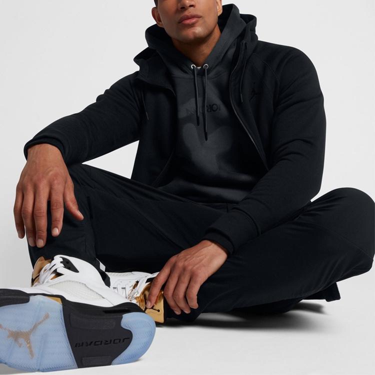 Men's Air Jordan Hooded Knit Sports Black Jacket 860197-010