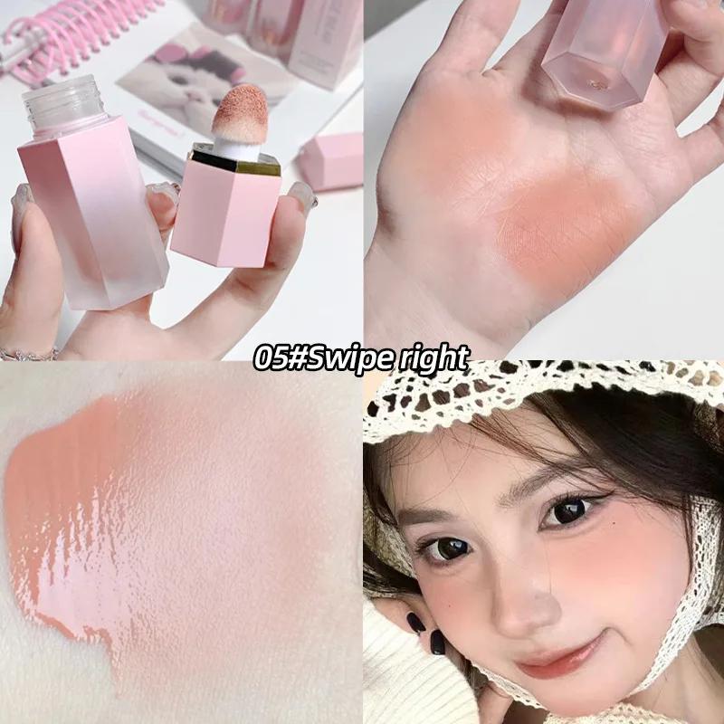 6 Color Liquid Blush Cream Matte Face Smooth Cheek Eye Mousse Blush Highlighter Stick Rouge Waterproof Contour Make Up