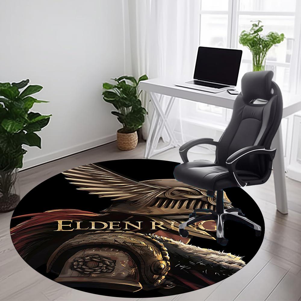 Elden Ring Office Round Area Rug, Indoor Mat Suitable For Office, Under Office Chairs Bedroom Living Room Home Decor, DT1212093