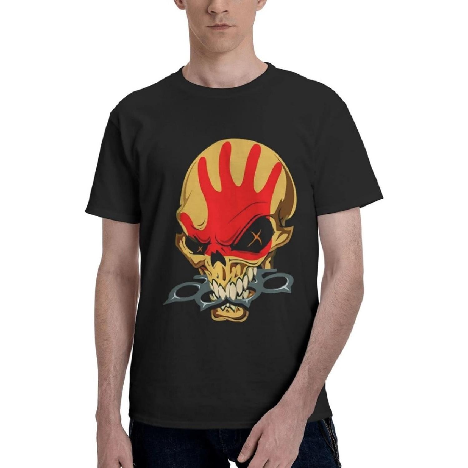 

RePaLy Men s T Shirt Five Finger Death Punch T-Shirt Short Sleeve Pullover Tops(3) XXXXXL різнокольоровий