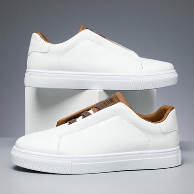 Fashion Hot Sale Fashion White Shoes for Men Comfortable Cheap Men's Leather Shoes Big Size 48 Lace-up Casual Shoes Men Chaussure Hommes