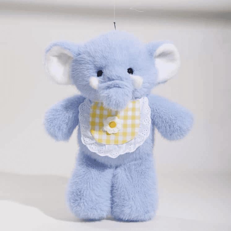 Bear Elephant Bib Rabbit Fox Plush Toy Stuffed Animal Doll Bedroom Decoration