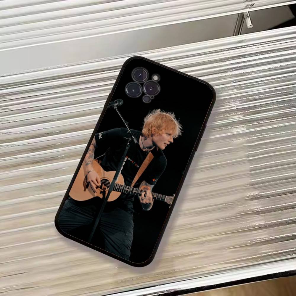 Ed Sheeran Hot Singer Phone Case For iPhone 17,16,15,14,13,12,11 Plus,Pro Max,XS,Soft Black Cover