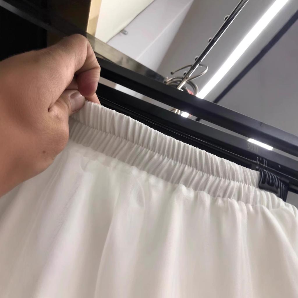 2025 Spring and Summer Gentle Wind and Thin Literary Medium and Long Skirt Small Fresh Pleated Design Skirt