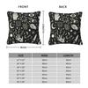 Throw Pillow Cover Witchcraft 18x18 Inch Magical Style Hand Eyes Moon Skull Cat Bat Snake Key Square Pillow Case Cushion Cover