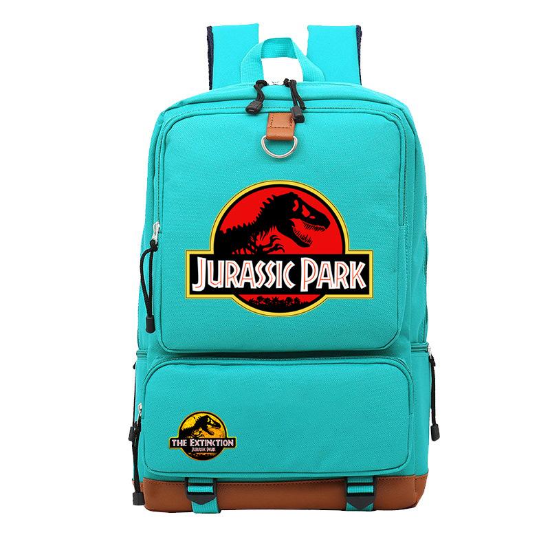 Jurassic Park Dinosaur Print Teen Student Schoolbag Large Capacity Travel Bag Casual Versatile
