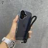 2in1 Clear With Wrist Strap lanyard Phone Case For iPhone 11 12 13 14 15 16 Pro Max Plus Shockproof Bumber Soft TPU Cover
