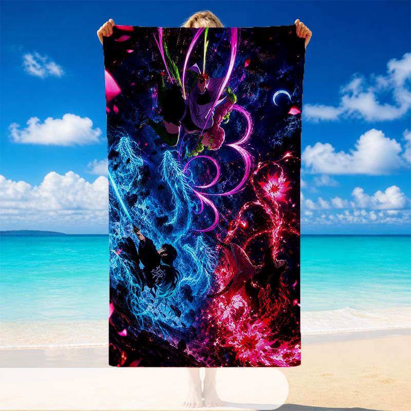 Demon Slayer Beach Towel, Soft Large Absorbent Towel For Beach Swimming Pool Travel Vacation