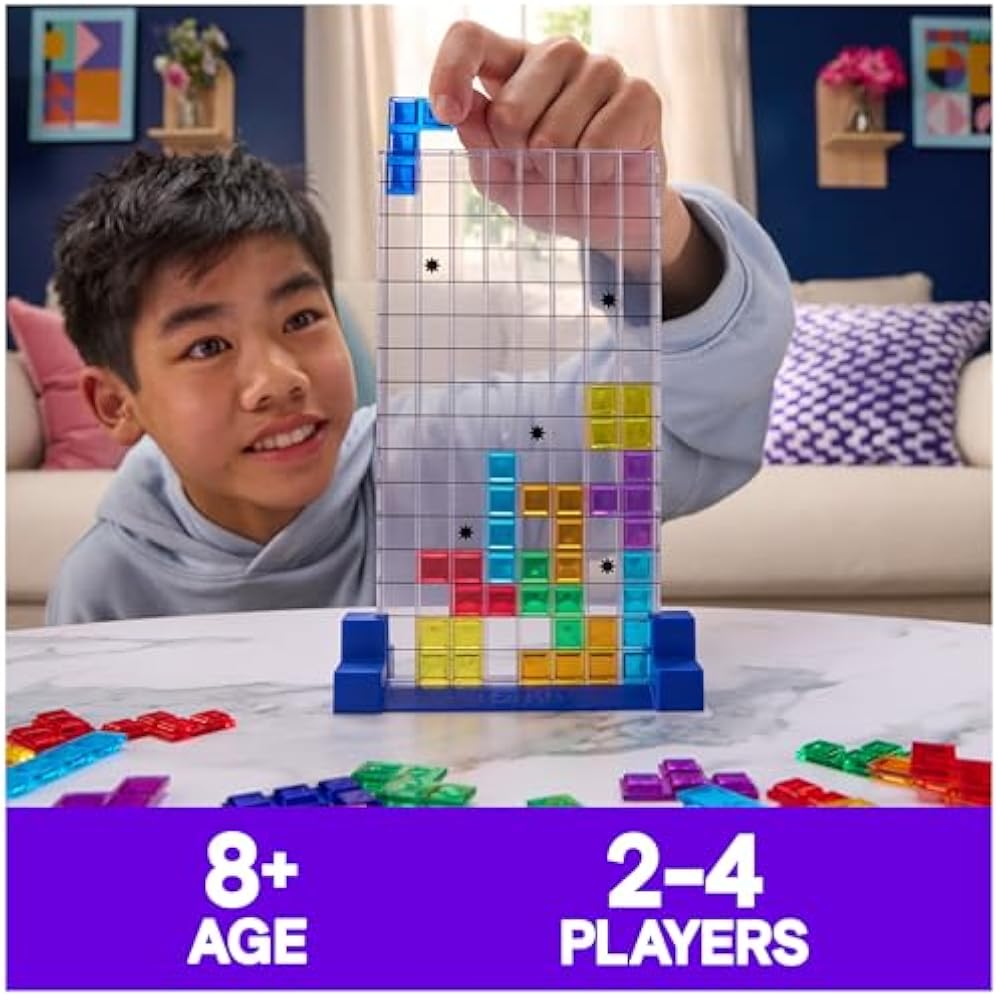 Spin Master Game, Tetris: Board Game, Play the Classic Puzzle Game Tetris In Real Life, Multiplay...