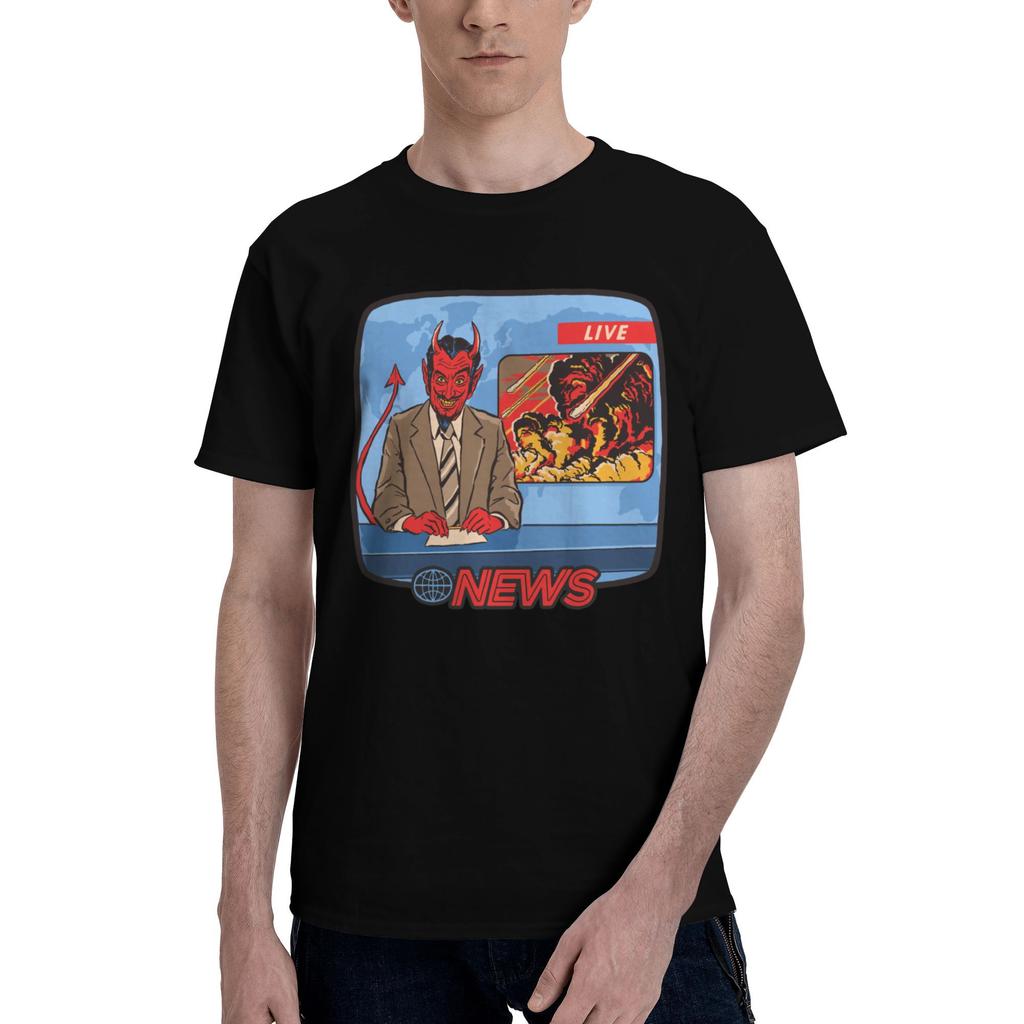 The Demon Cat Hot Comic T-shirt Men Novelty T Shirt Short Sleeve  Tshirt Cotton Tee Tops Clothes