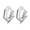 New 925 Sterling Silver Earrings for Women Original Charm Double Hoop Earrings Pave CZ Fine Engagement Anniversary Jewelry Gift