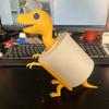 3D tištěný držák na toaletní papír s dinosaurem - Kreslený stojan na papírové utěrky z PLA, Odolný a praktický držák na kapesníky do kuchyně/koupelny
