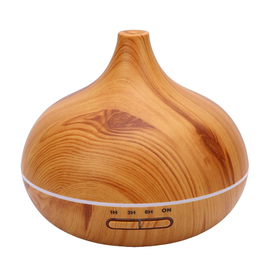 550ml Aromatherapy Diffuser Humidifier Silent Wood Grain USB Plug In Humidifier with Remote Control