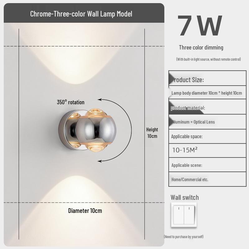 Modern Cream-Style Wall Lamp for Bedroom and Living Room