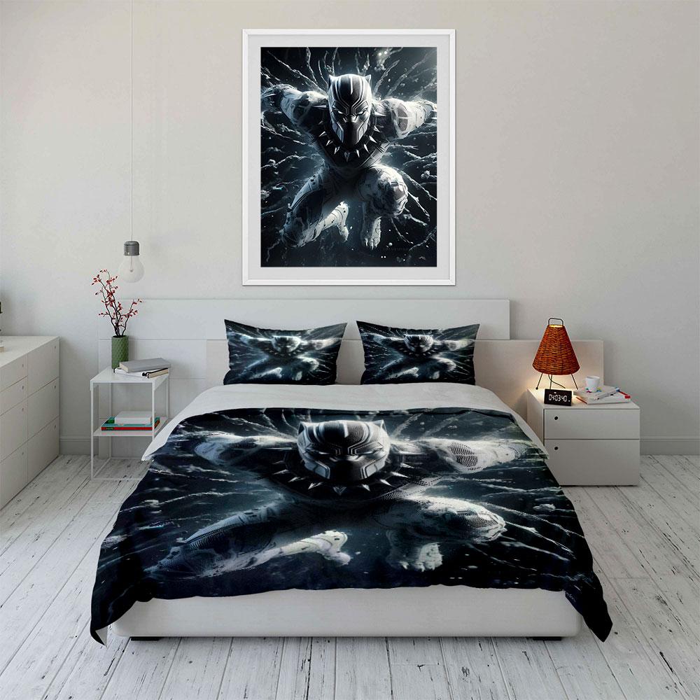 Black Panther-themed Design. Bedding Sets Duvet Cover Sets Duvet Covers Pillowcases(1 * Duvet Cover 2 * Pillowcases Without Duvet Insert)