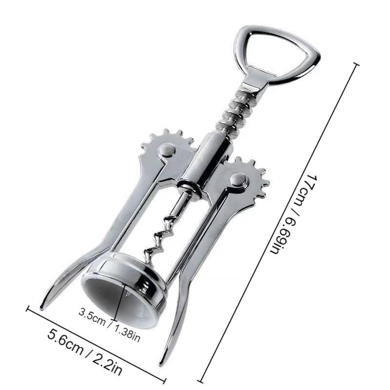 1PC Portable Stainless Steel Red Wine Opener Wing Type Metal Corkscrew Bottle Openers Corkscrews Wine Cork Remover